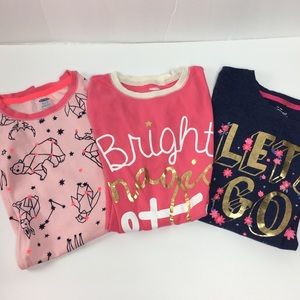 Girls Old Navy OshKosh Pajama Long Sleeve Shirts
